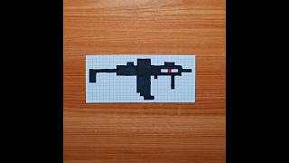 [How to draw SMG Gun 🔫 on graph paper] [Easy drawing step by step for beginners]  #sandeepjhasmmd