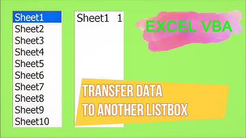 Excel VBA - How to transfer data from one Listbox to another Listbox
