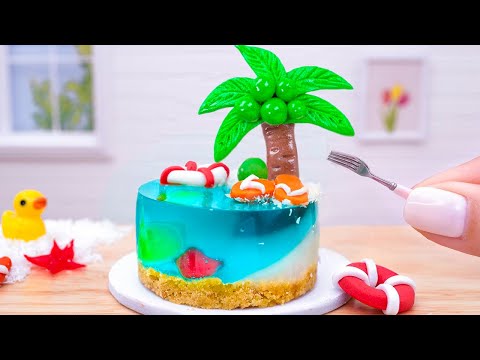 Yummy Miniature Jelly Decorating Idea for Summer 🍉 Coolest Miniature Ocean Jello Cake Recipe