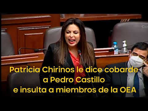 Patricia Chirinos le dice cobarde a Pedro Castillo e insulta a miembros de la OEA