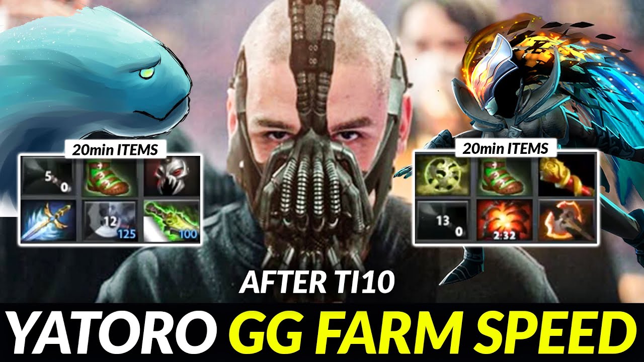 Yatoro GG 20min items Farming speed 950gpm Morph 800gpm PA