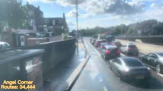 FULL ROUTE VISUAL | Arriva London Route 34: Walthamstow Bus Station - Barnet Church | HV167