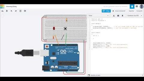 Aprendiendo Arduino y Tinkercad - 3 - Led temporizado y pulsador