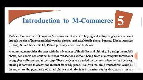 12 science ch5 introduction to M-commerce  part 1