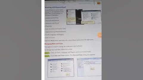 Class-7 Chapter-2 Details on MS Windows 7 (Part-2)(Working with Control Panel)