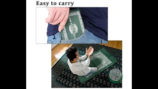 Portable Waterproof Salat Prayer Janamaz Mat & Qibla Compass (5 Color)