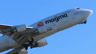 MAGMA AVIATION BOEING 747-400 FREIGHTER TF-AMP DEPARTING BIRMINGHAM AIRPORT 30/03/24