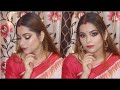 DURGA POOJA/ KARWACHAUTH 2019 TRADITIONAL LONG LASTING MAKEUP TUTORIAL|| BENGALI MAKEUP