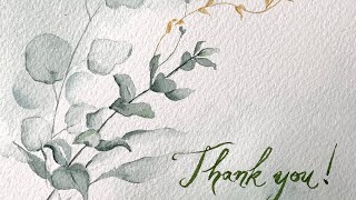 Eucalyptus clipart style paint along tutorial