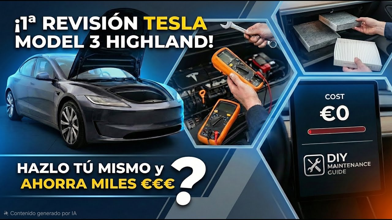 ¡HAZLO TÚ MISMO Y AHORRA! Revisión 60.000 Km Tesla Model 3 Highland (Guía Completa).