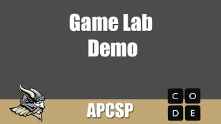 Quick overview of Game Lab for Code.org Details