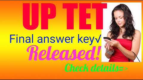 UP TET Result Final key 2017 at official website