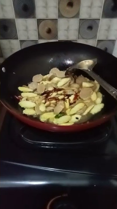 oseng-oseng bakso, jagung muda/putren..