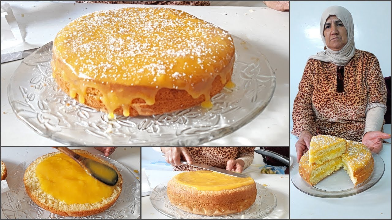 جنواز على شكل كيكة بالكريمة البرتقال بدون زيت من يد الحاجة روكي