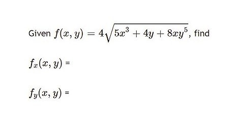 Determine Partial Derivatives Using the Chain Rule: Square Root Function