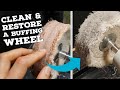 How To Restore a Buffing Wheel - Clean and remove caked up compound using a rake - KRVR Chef Knives