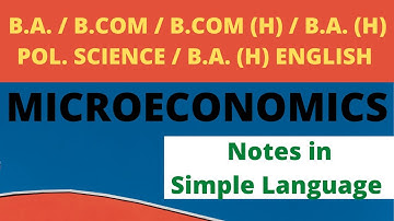 Micro Economics Introduction CLASS 2 BA PROG/BA HONS POL SCIENCE/BA HONS ENG/B.COM PROG/B.COM HONS