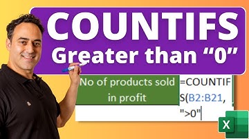 COUNTIF Greater Than 0 in Excel – A Detailed Guide