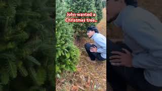 John Wolfe and a Christmas tree!