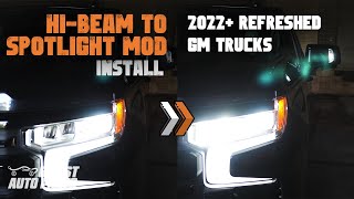 20222024 GM Mirror High Beam to Spot Light Mirror Mod  Silverado & Sierra 1500 Refreshed