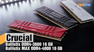 Crucial Ballistix DDR4-3600 16 ГБ и Ballistix MAX DDR4-4000 16 ГБ — обзор комплектов памяти