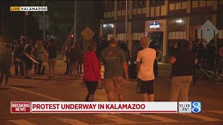 Protest underway in Kalamazoo