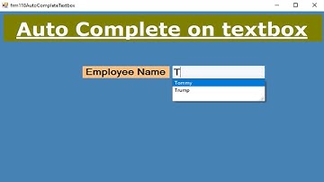 AutoComplete on textbox in C# Windows Form