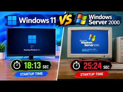 Windows 11 vs Windows Server 2000 - Startup Speed Test⚡
