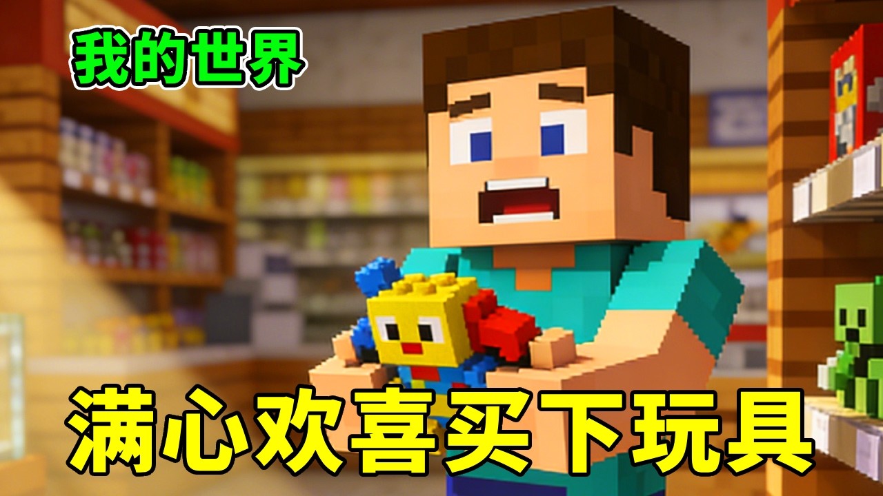 我的世界：满心欢喜买下玩具，没想到居然全是偷来的！【钰喏游戏】# 青年创作者成长计划 #我的世界 #