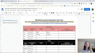 Building your Distance Learning Schedule and Finding Links in GMail