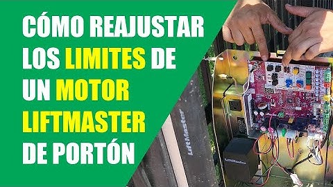 Cómo reajustar los límites de un operador LiftMaster de porton