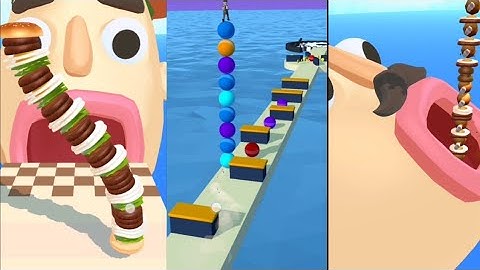 Sandwich Runner Walkthrough vs Stack Rider All Gameplay Android and IOS level Max #gaming