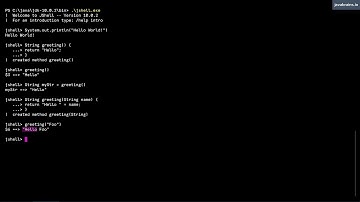 JShell Basics 07 - Methods