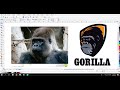Apprenez les techniques simples de coreldraw avec ahsan sabri  gorilla mascot logo