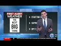 WEATHER: First alert weather day tomorrow followed by a massive warm up