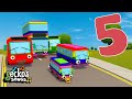 5 Rainbow Buses | Gecko&#39;s Garage Songs｜Kids Songs｜Trucks for Kids