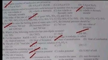 solved mcqs 1st year chemistry sargodha board (group 2) paper 2023
