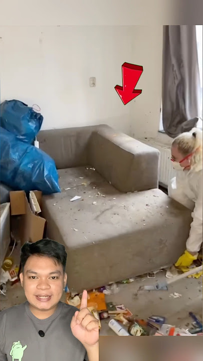 Di bawah kursi orang ini di temukan sampah yang sangat banyak