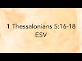 ESV: Pray Without Ceasing - 1 Thessalonians 5:16-18 Bible Memory Verse Song English Standard Version