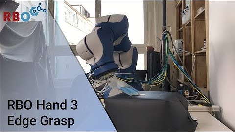 RBO Hand 3 performing edge grasp