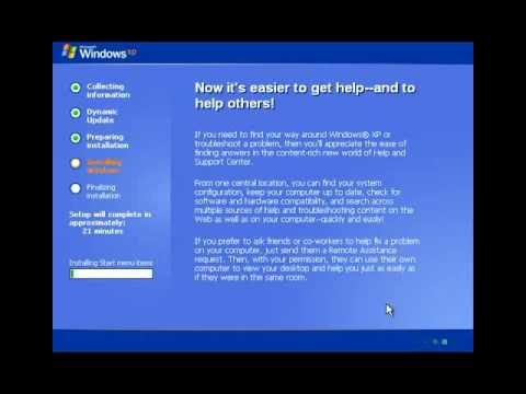 Video Tutorial #1: Installing Microsoft Windows XP