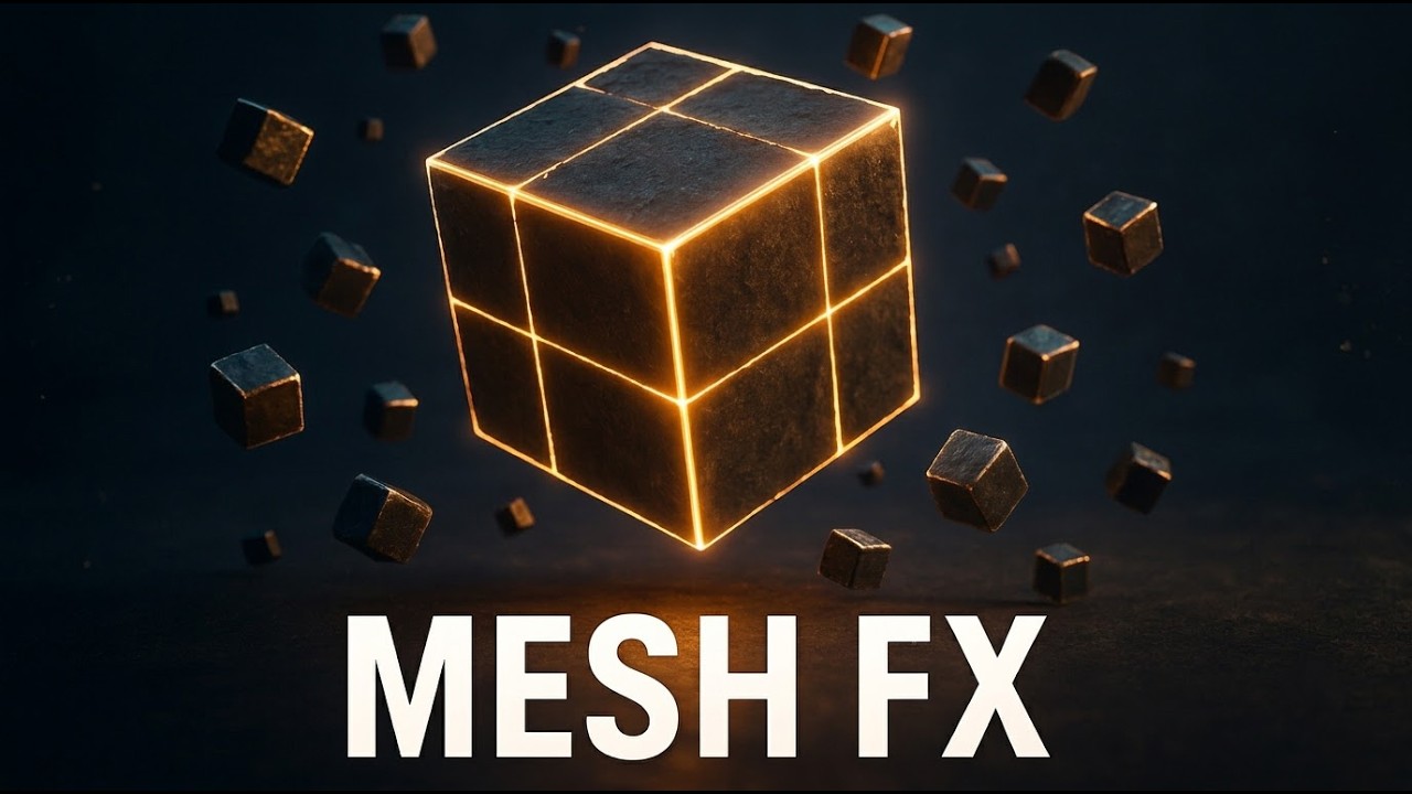 Procedural Glowing Cube & Edge Shader in UE5 Niagara | Mesh VFX Tutorial ✨