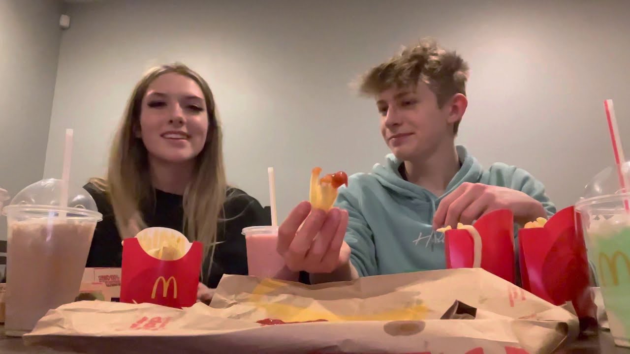 A McDonald’s couple mukbang