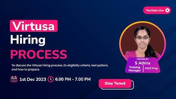 Virtusa Hiring Process  | FACE Prep Placement Training Webinar