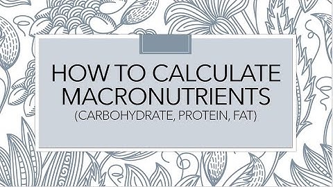 How to Calculate Macronutrients (Carbohydrate, Protein, Fat) || Determine the Amount of Macro