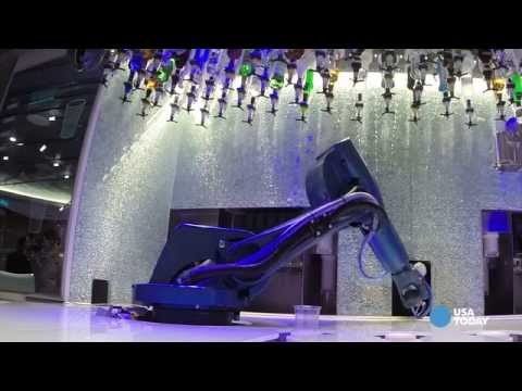 Quantum of the Seas' Bionic Bar mixes your drink in about a minute