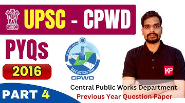 [PART 4] 2016 PYQs of UPSC-CPWD with Solution | Assistant / Deputy Architect Preparation 2023