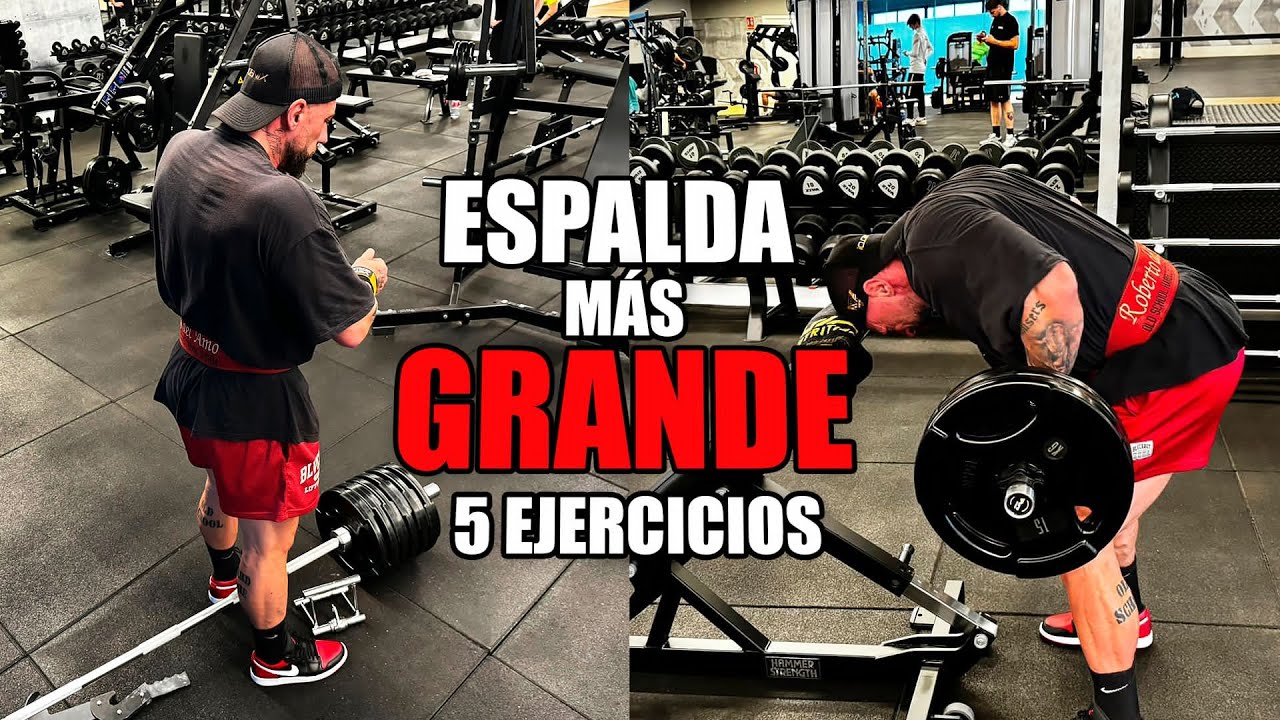 5 ejercicios ESPALDA MÁS GRANDE