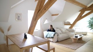 i'm living in this Switzerland attic apartment & this is a tour of my home.