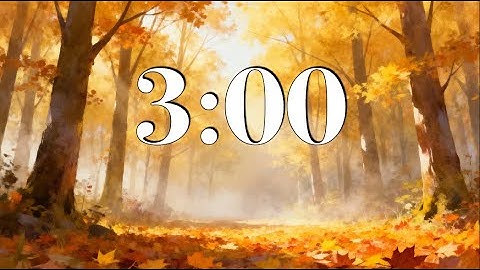 3 Minute Fall Focus Timer 🍂 Peaceful Autumn Woods with Calm Piano & Nature Sounds | Study & Reflect